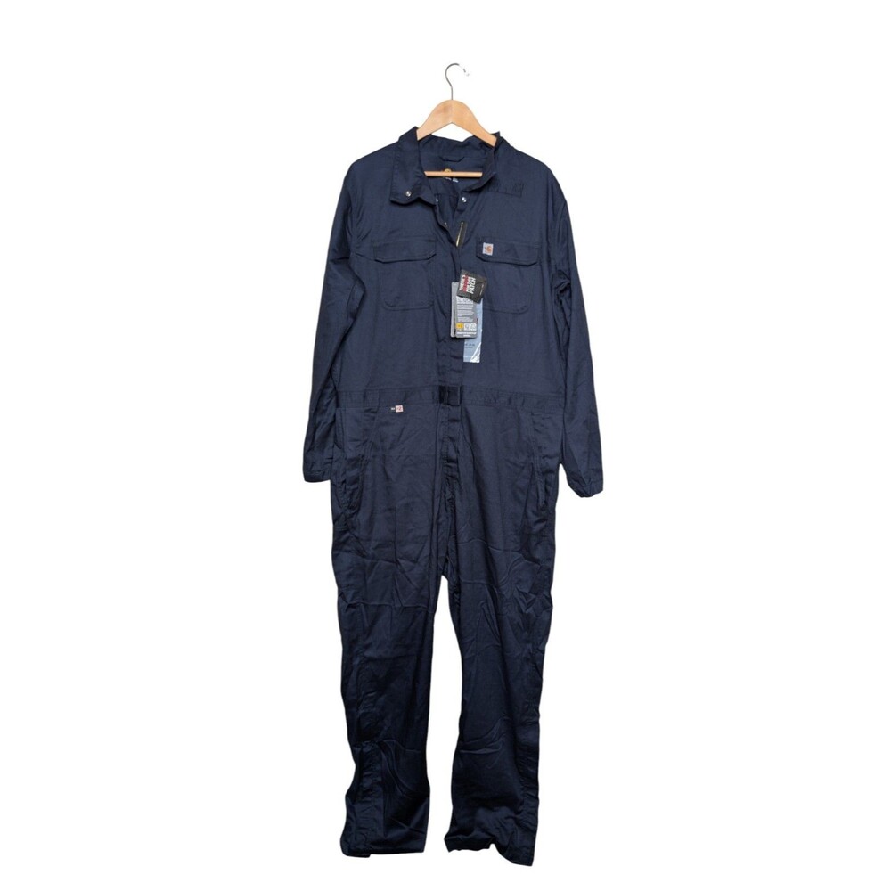 Carhartt Womens XL 16/18 Navy Rugged Flex FR Twill Coveralls NWT Flame Resistant